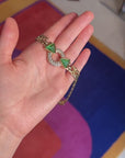 Golden and green Italian necklace