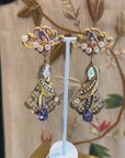 Purple openwork Italian dangly clips