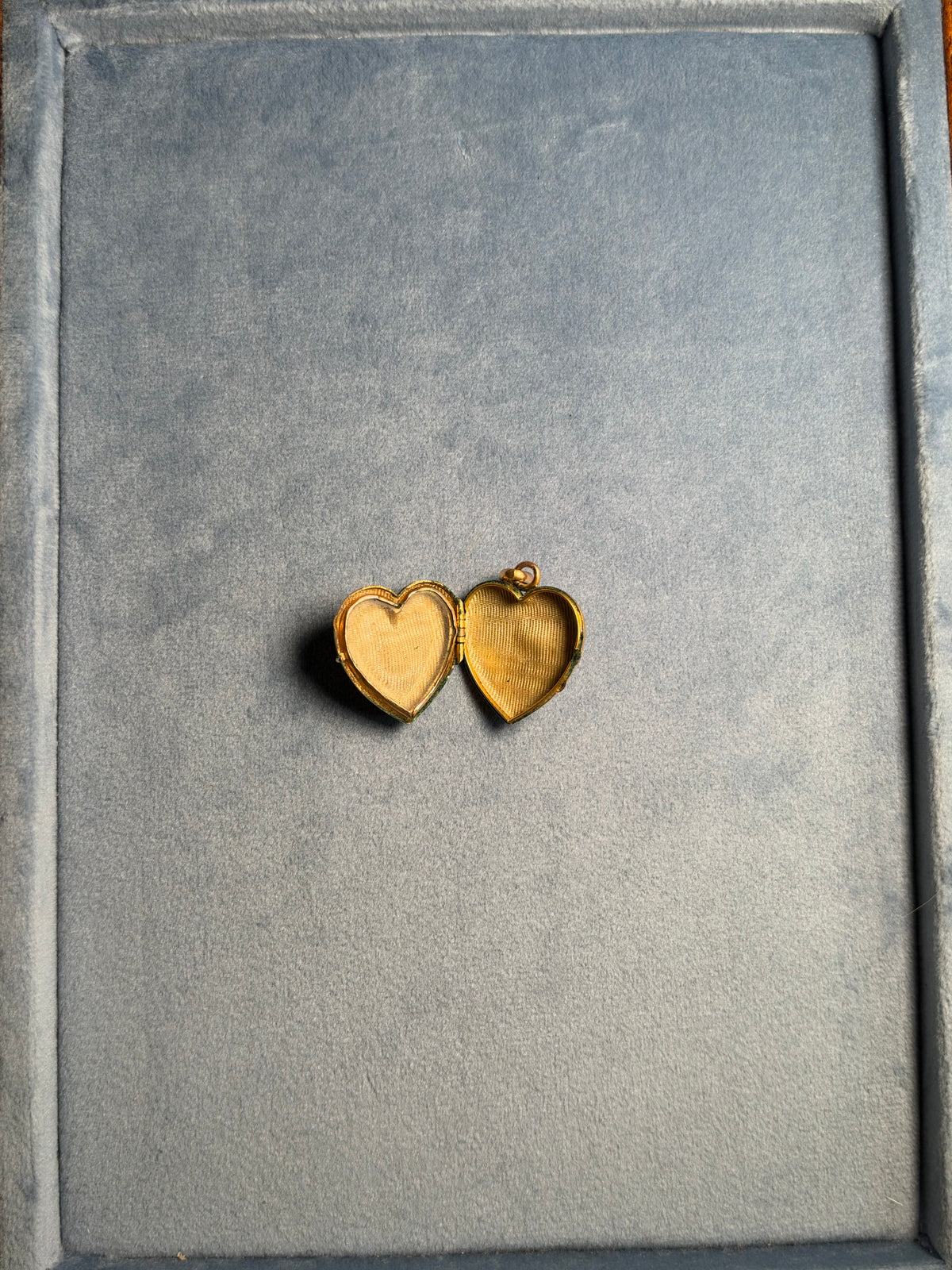 Romantic Gold-Plated Heart Locket Pendant