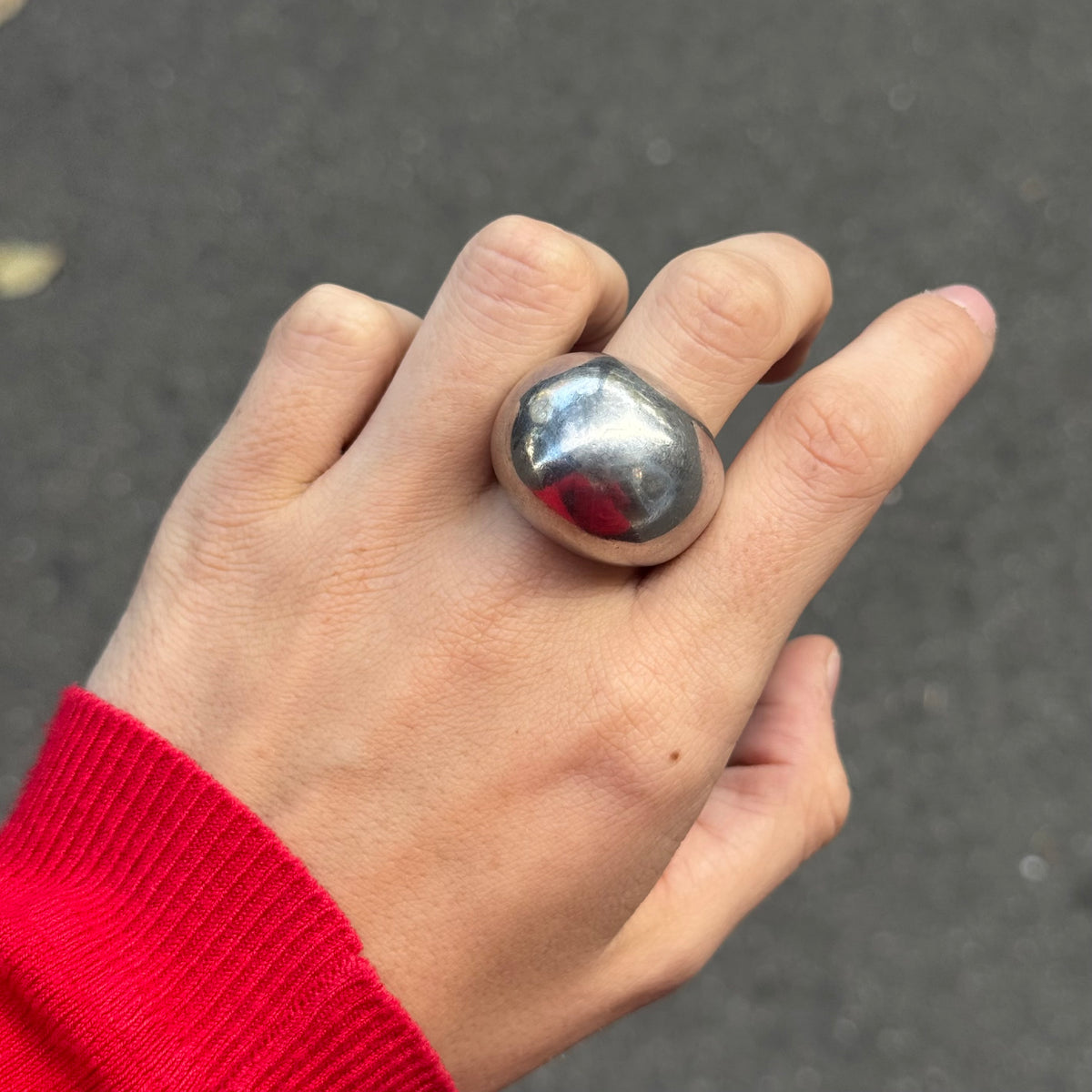 Silver Dome Statement Ring