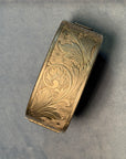 Silvery Metal Floral Cuff Bracelet