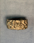 Silvery Metal Floral Cuff Bracelet