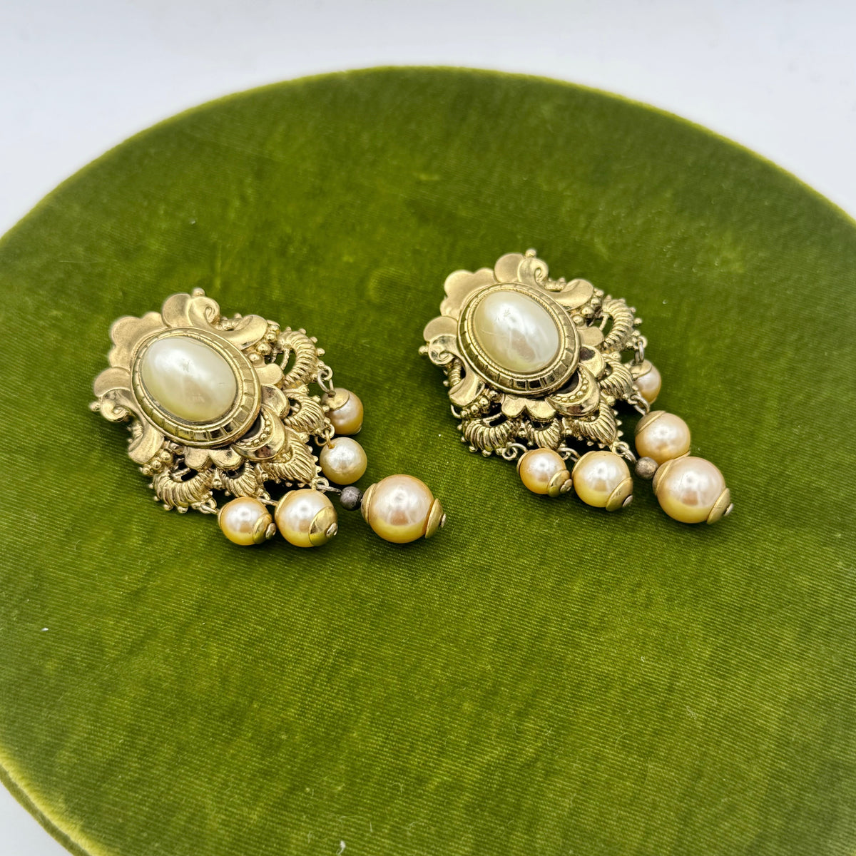 Sodini Baroque Pearl Clip-On Earrings, 1970s