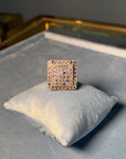 Statement square purple iolite ring