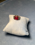 Tank red and silver ring