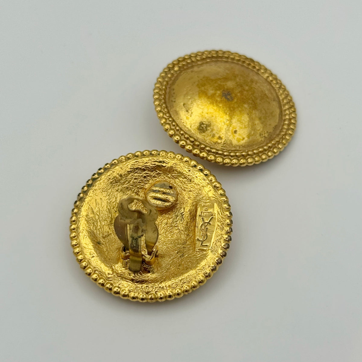 Yves Saint Laurent Gold-Tone Clip-On Earrings, 1980s